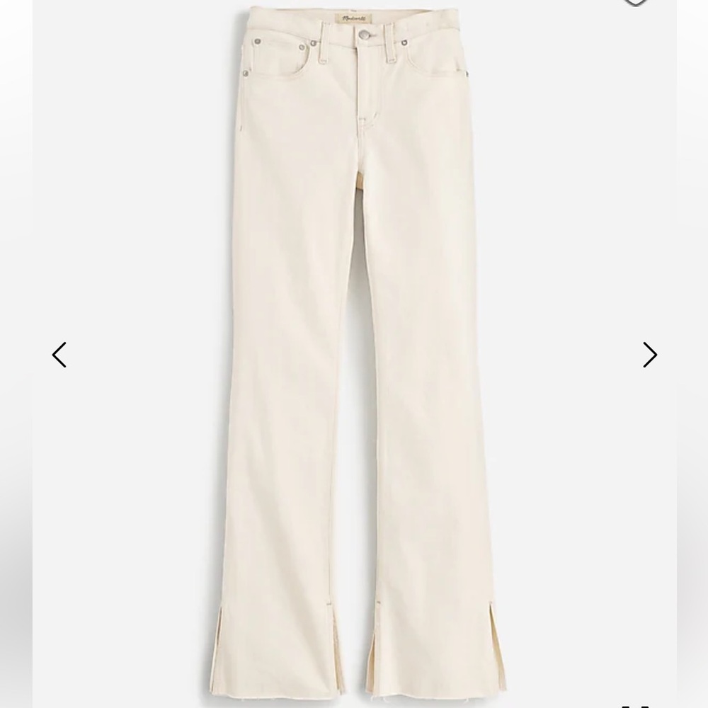 Madewell Kick Out Full-Length Jeans in vintage canvas cream size 28 Tall
